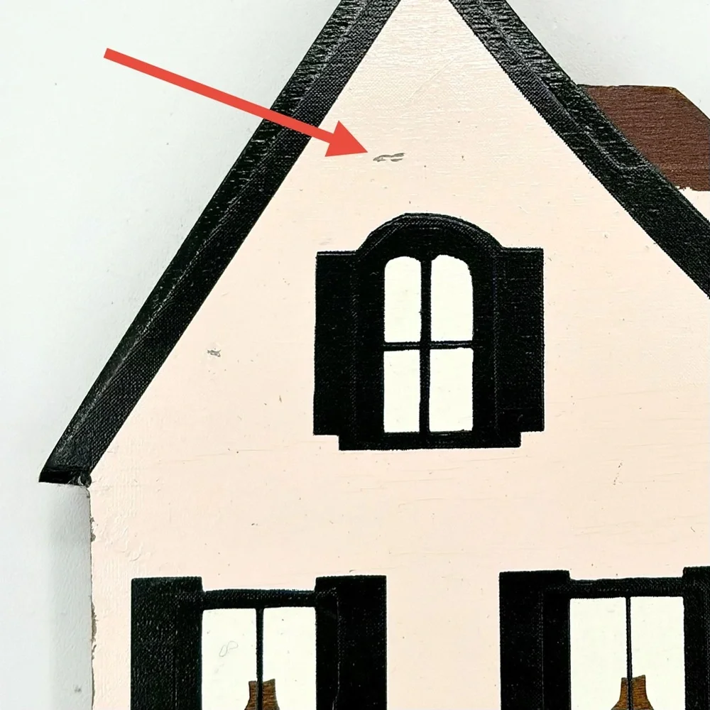 Shelia’s Collectible Painted Townhouse Shaped Key Holder / Wall Hook - Vintage